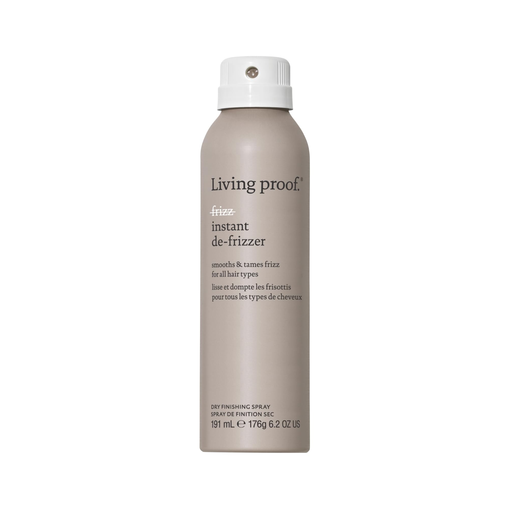 Living Proof No Frizz Instant De-Frizzer: botella visible para controlar el frizz al instante