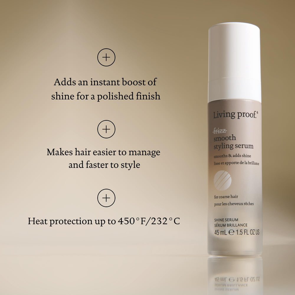 Living proof No Frizz Serum, brillo natural que realza el cabello sin peso.