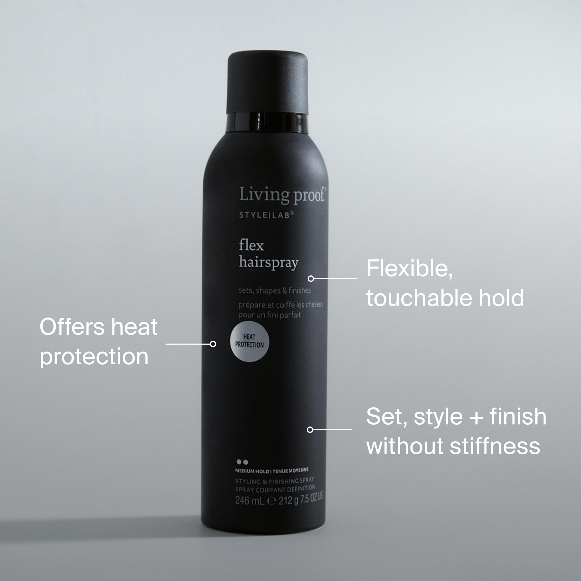 Living Proof Style Lab Flex Hairspray para peinado flexible y suave.
