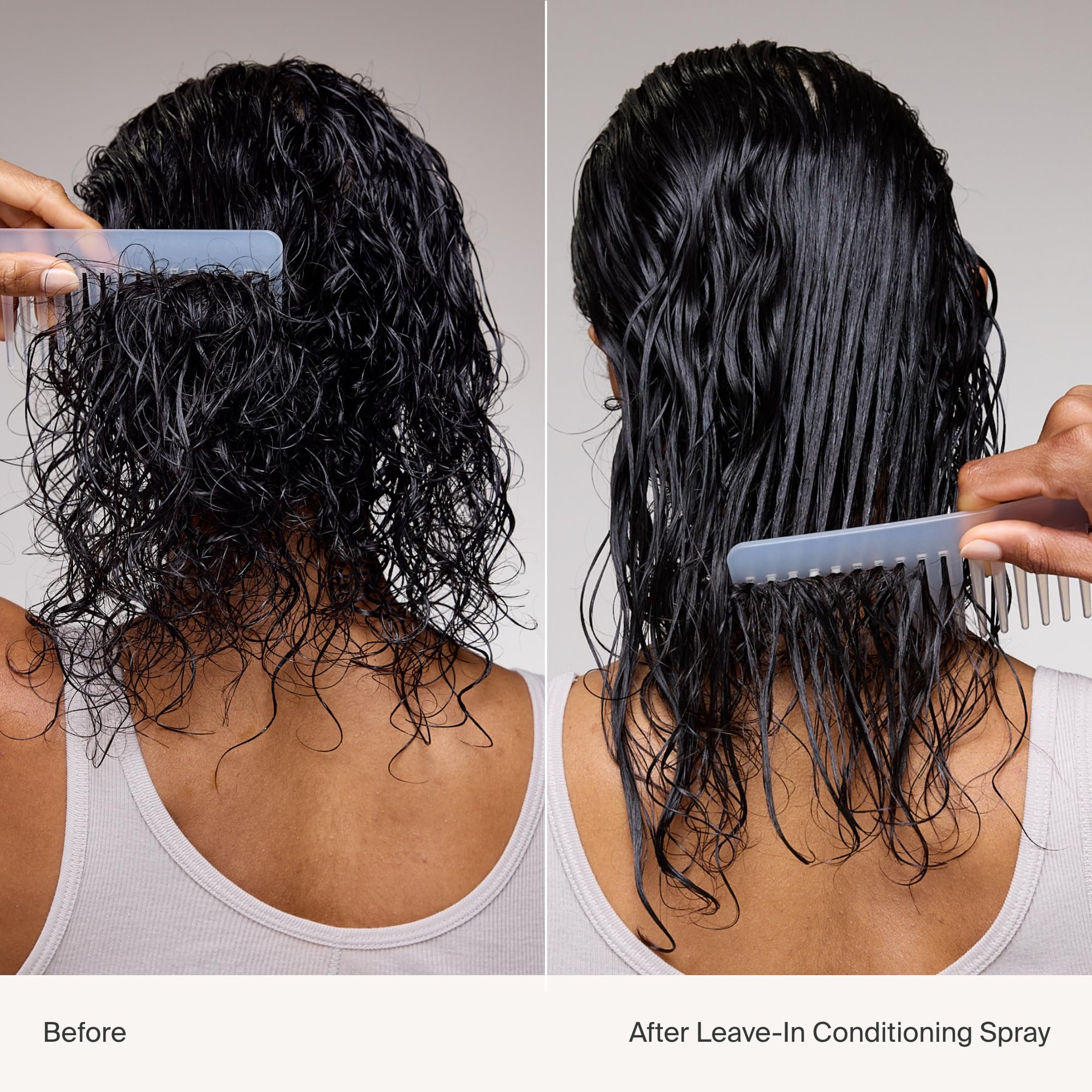 Texture légère qui glisse entre les doigts après application