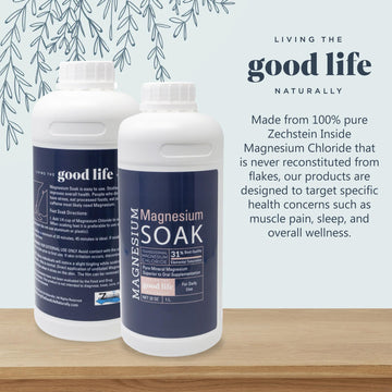 Living the Good Life Naturally Magnesium Soak: relajación en baño, piel suave