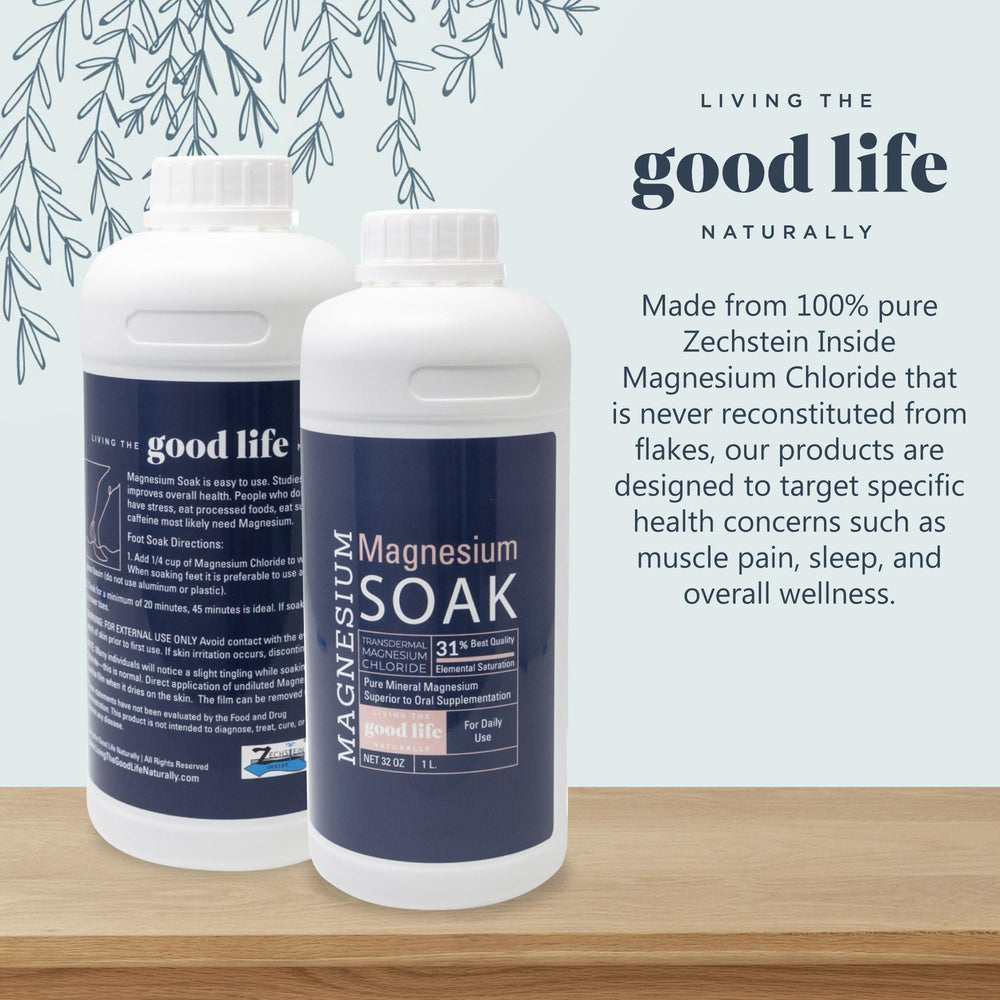 Living the Good Life Naturally Magnesium Soak: relajación en baño, piel suave