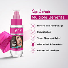 Livon Serum-aceite-argan, nutrición ligera para cabello sin pesadez.