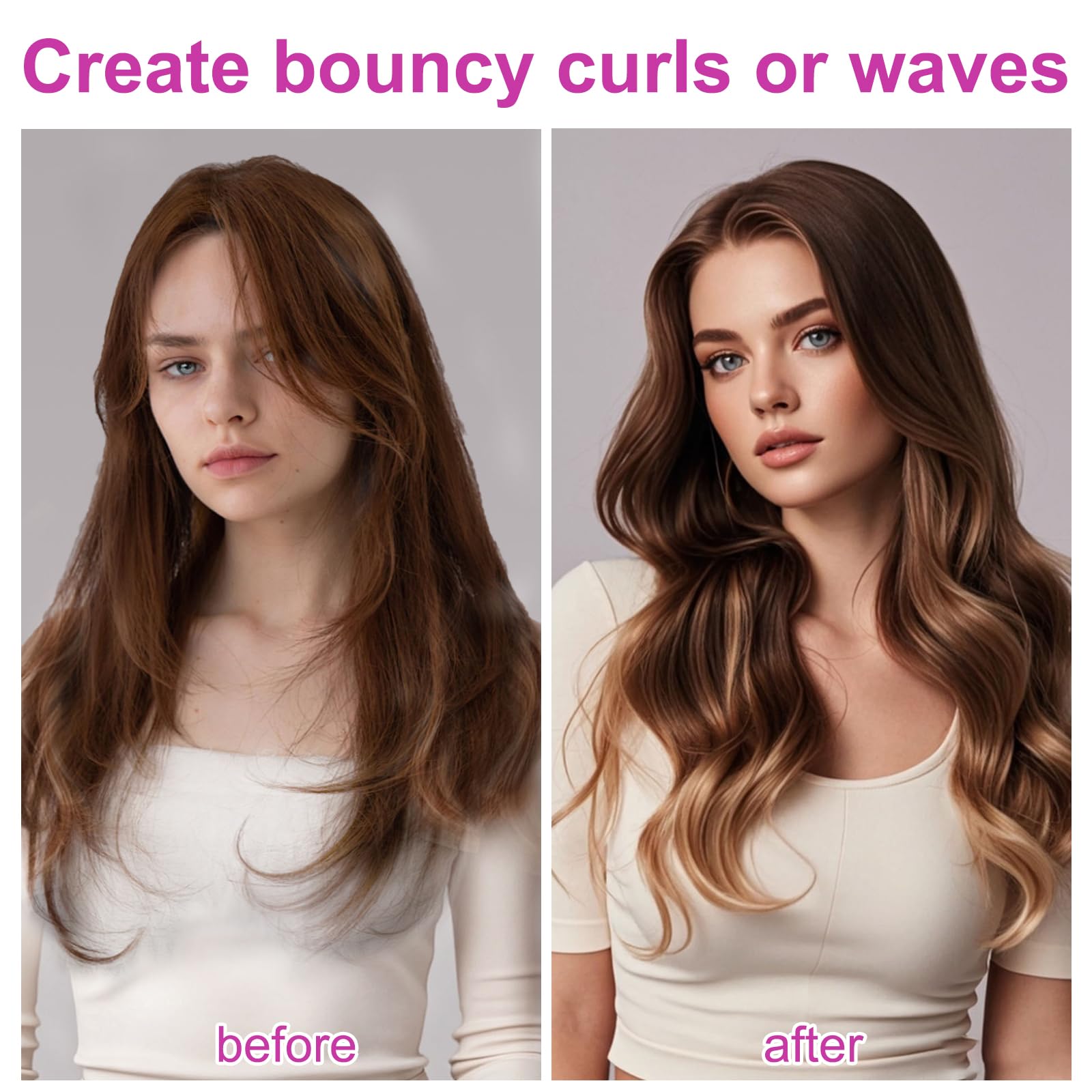 Barril Liwoowe de 40 mm para cabello grueso, rizos con volumen