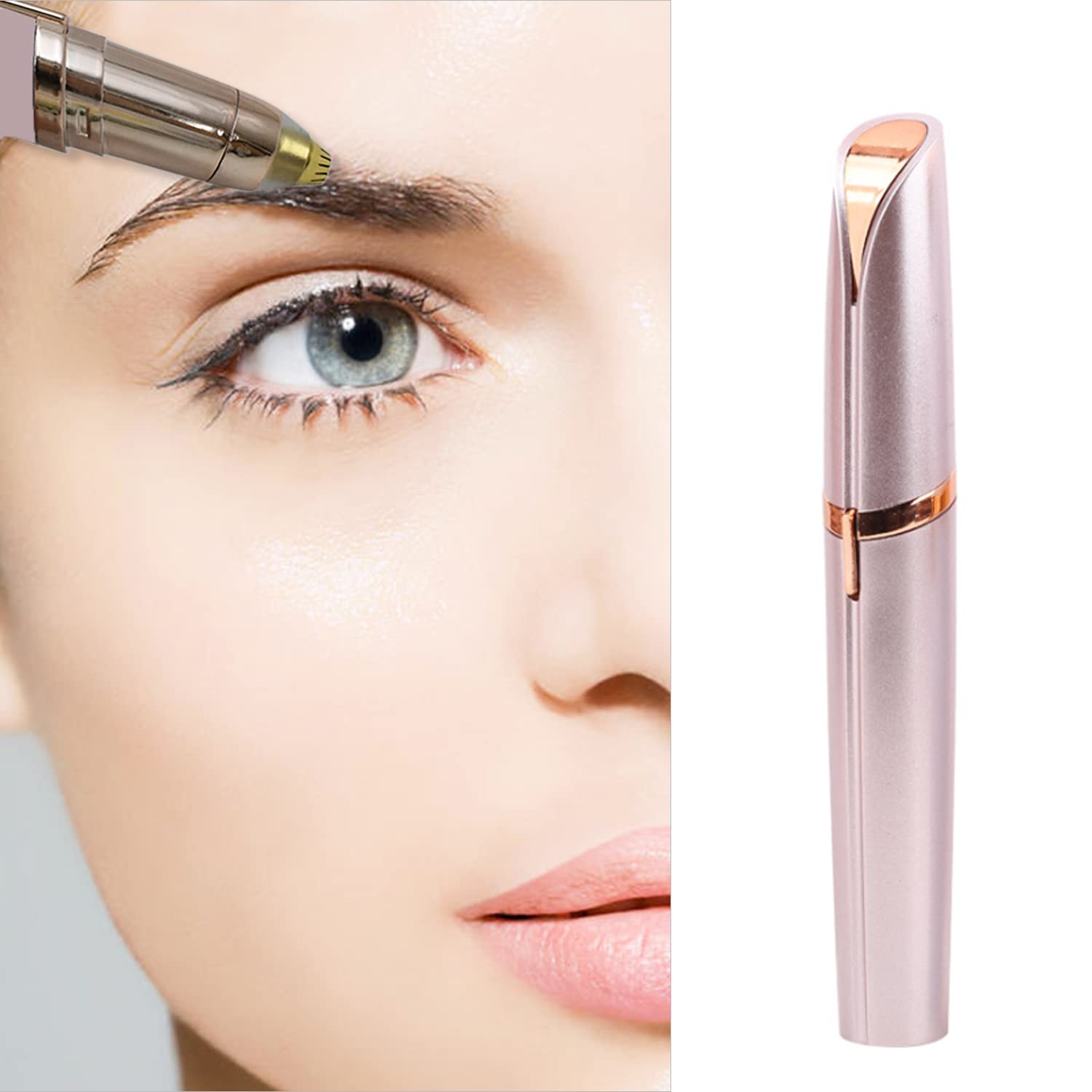 LiXiongBao paquete incluye afilador de cejas en rosa dorado