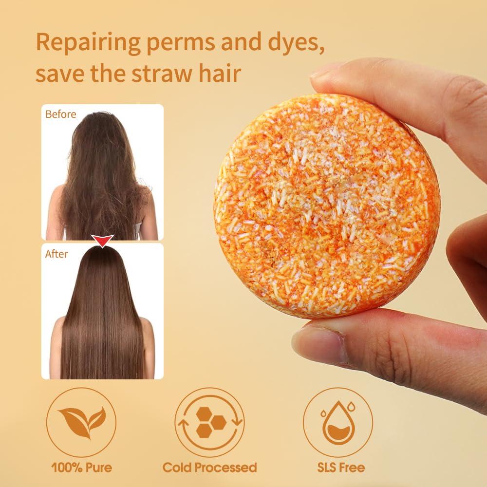 LIYALAN barra champú sólido cabello graso, control del sebo