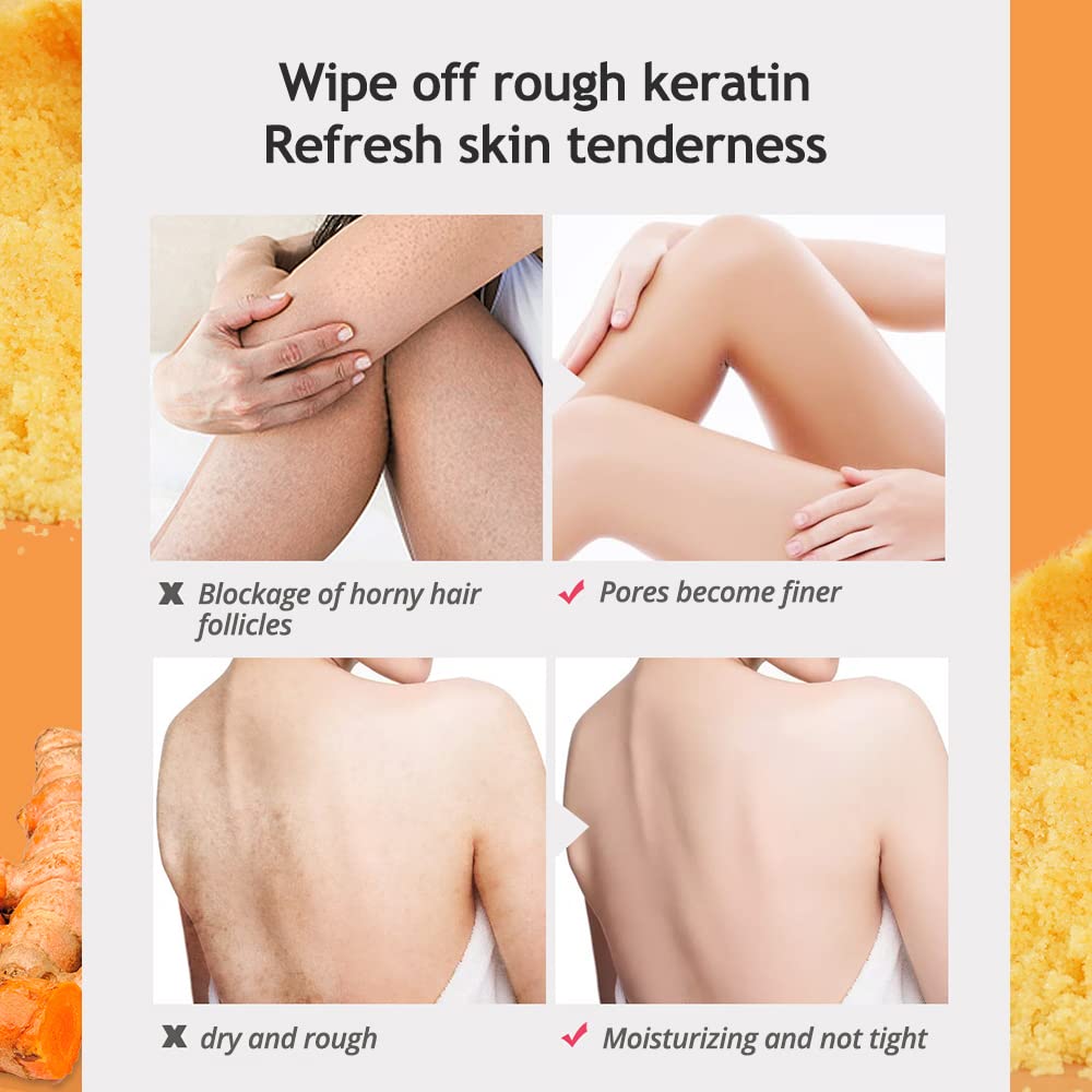 LIYALAN exfoliante cúrcuma aroma bergamota, fragancia agradable durante el uso