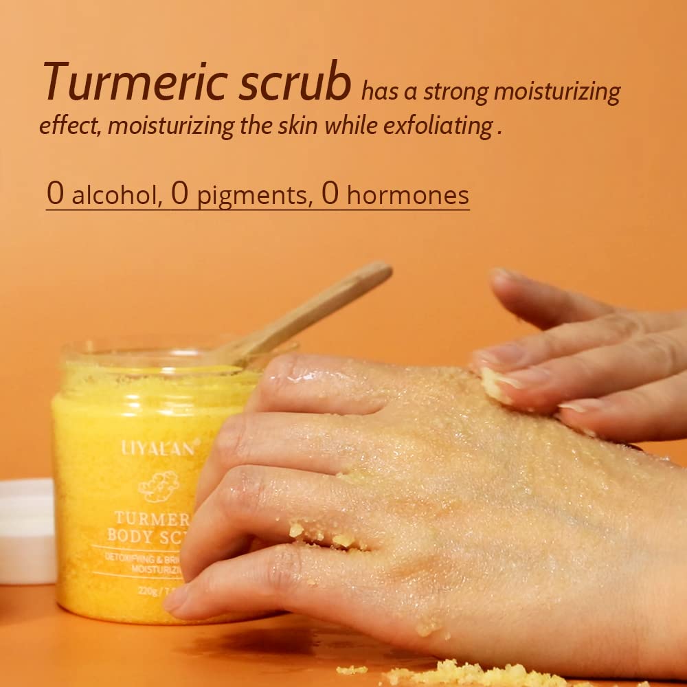 LIYALAN exfoliante cúrcuma para pies, sensación revitalizante tras la ducha