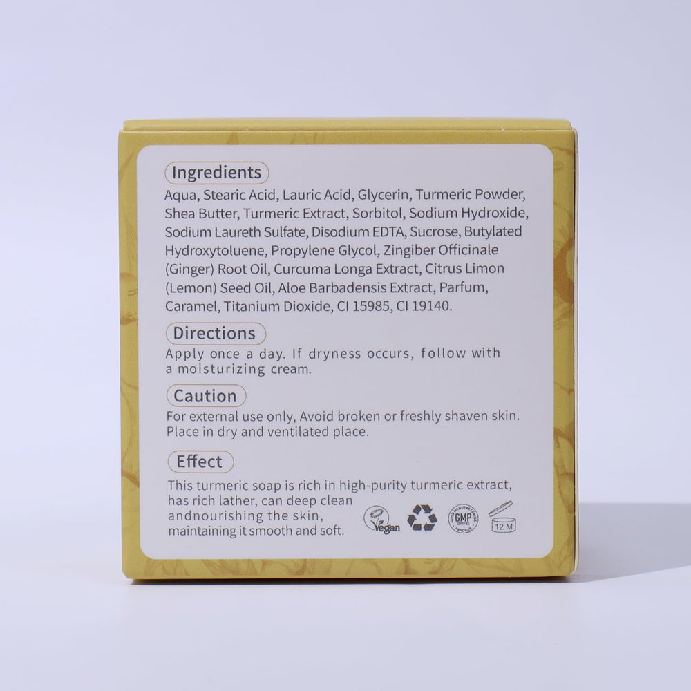 LIYALAN Jabon de Cúrcuma tamaño 3-88oz, práctico y compacto