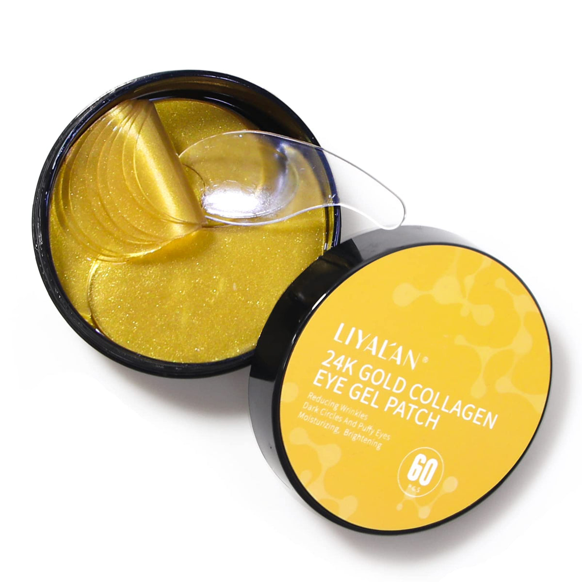 LIYALAN parches ojos 24K, empaque práctico para cuidado diario