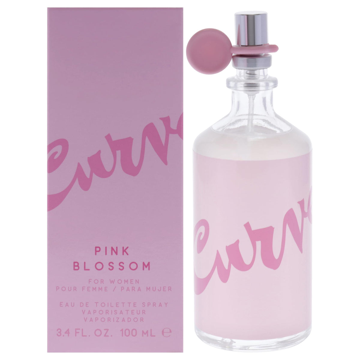 Frasco Curve Pink Blossom de Liz Claiborne para uso diario y frescura sutil.