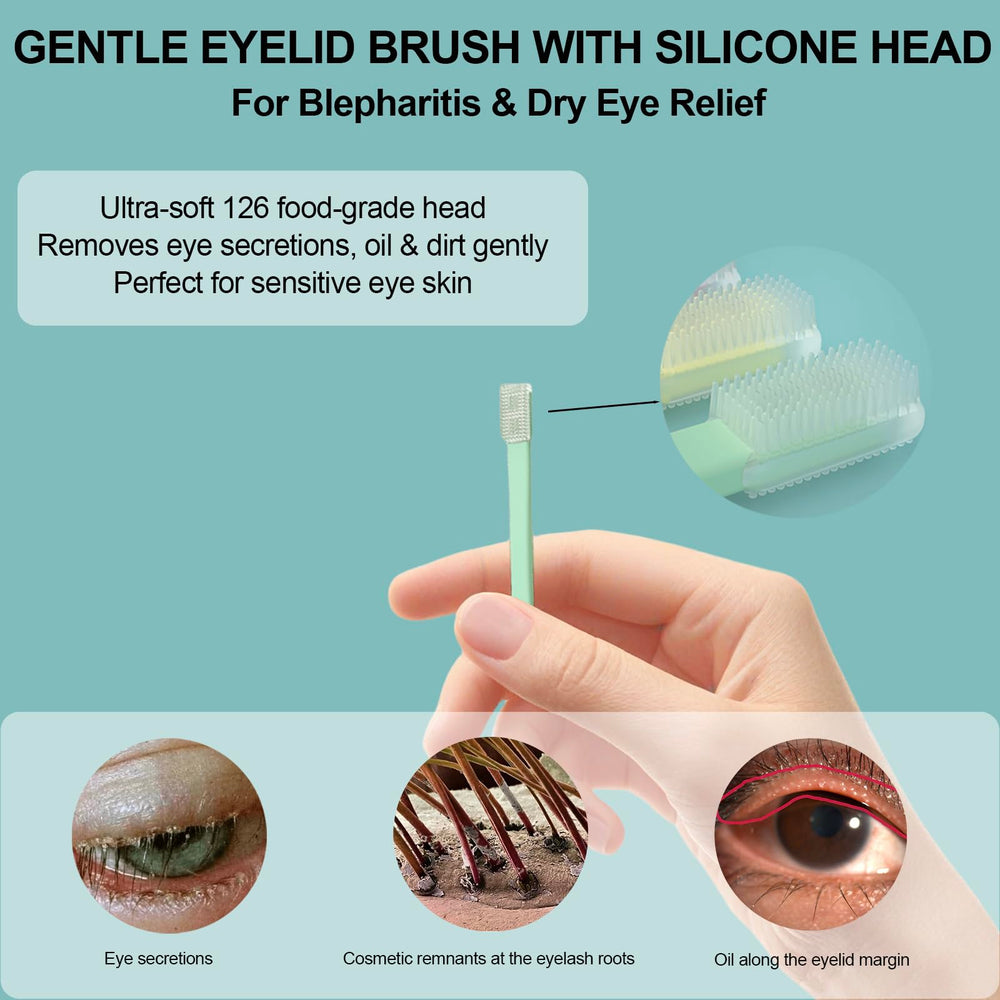 LIZICH cepillo para párpados sensibles, higiene suave que cuida la piel sensible.