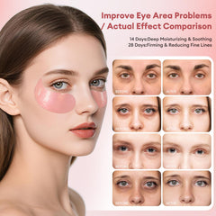 Hidrogel rosa LJ KuKu Lady con brillo suave para la mirada.
