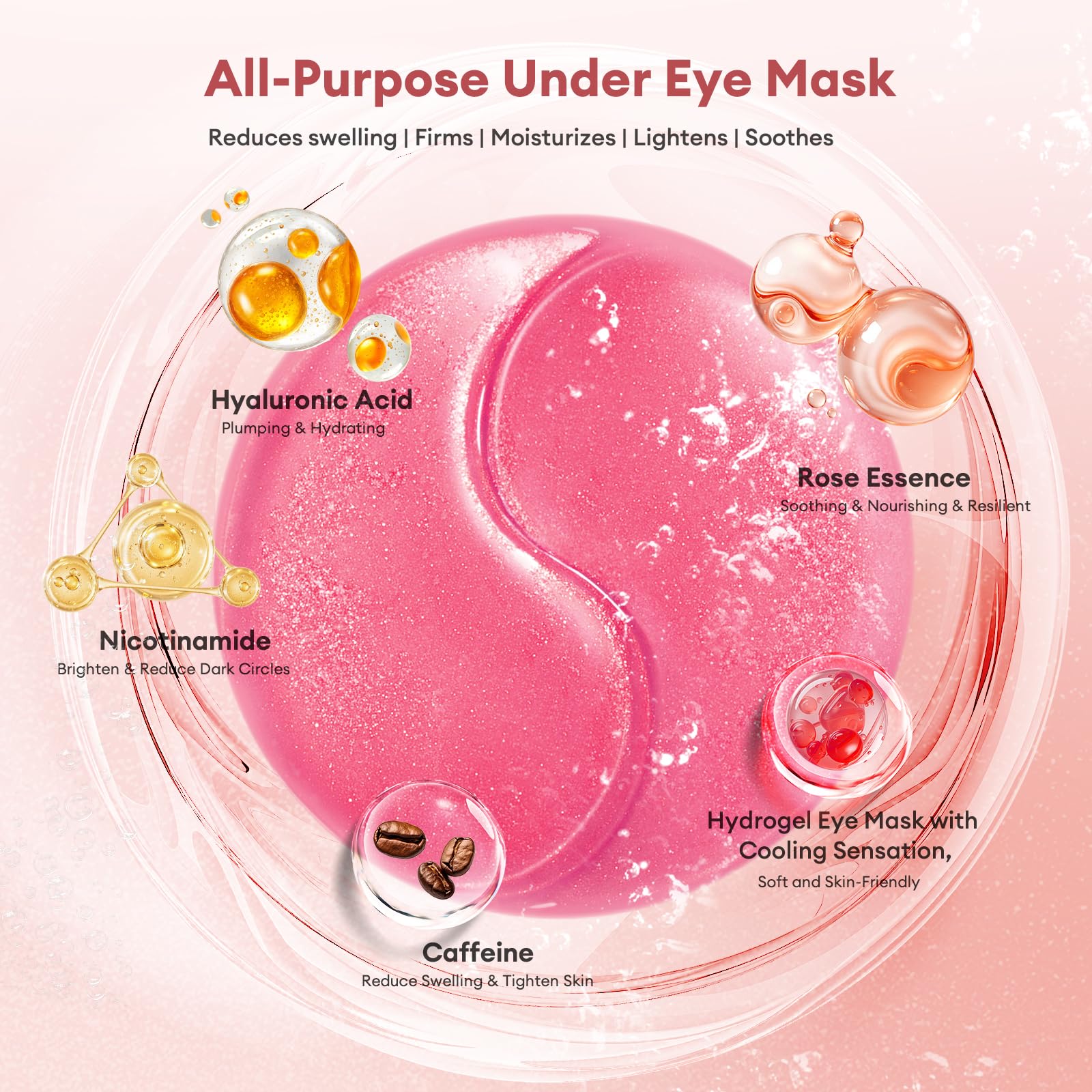 Ingredientes cafeína y niacinamida revitalizan la zona ocular LJ KuKu Lady.