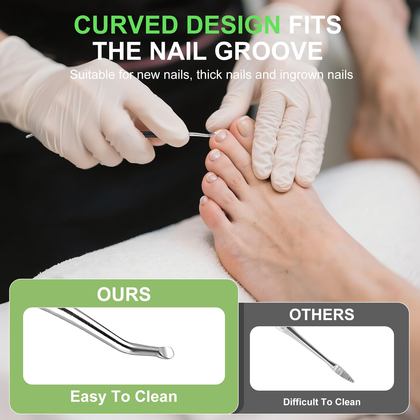 LJCKKGOSZ estuche compacto para guardar herramientas de pedicura