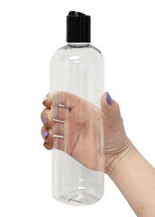 Frasco plástico claro Ljdeals 16oz listo para cremas y geles