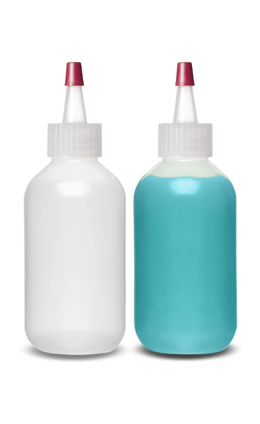 Botellas ljdeals de plástico 2 oz con tapón yorker para vertido preciso.