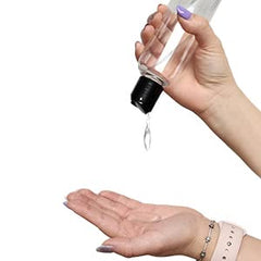 Lote de 6 botellas ljdeals plásticas con tapas disc negras para almacenamiento seguro