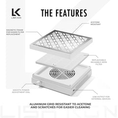 LK LISA KON motor silencioso, colector polvo, sesiones sin distracciones.
