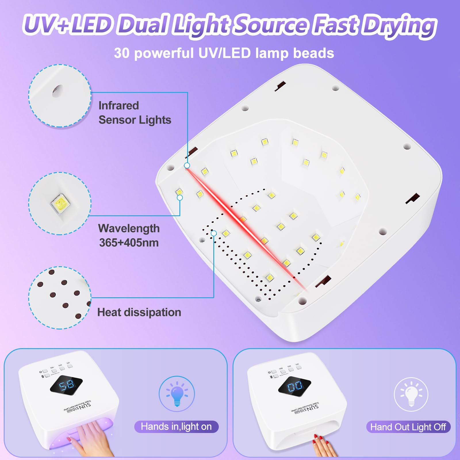 LKE lámpara UV con base removible para mayor versatilidad