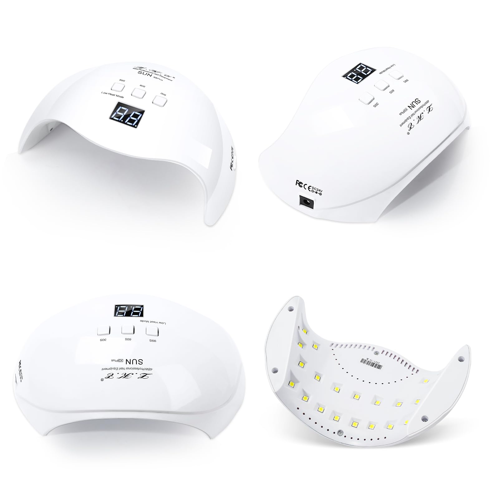 LKE Lámpara Gel UV LED 40W con pantalla LCD para curado preciso.