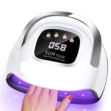 LKE lámpara UV para uñas, tamaño compacto y fácil de guardar.