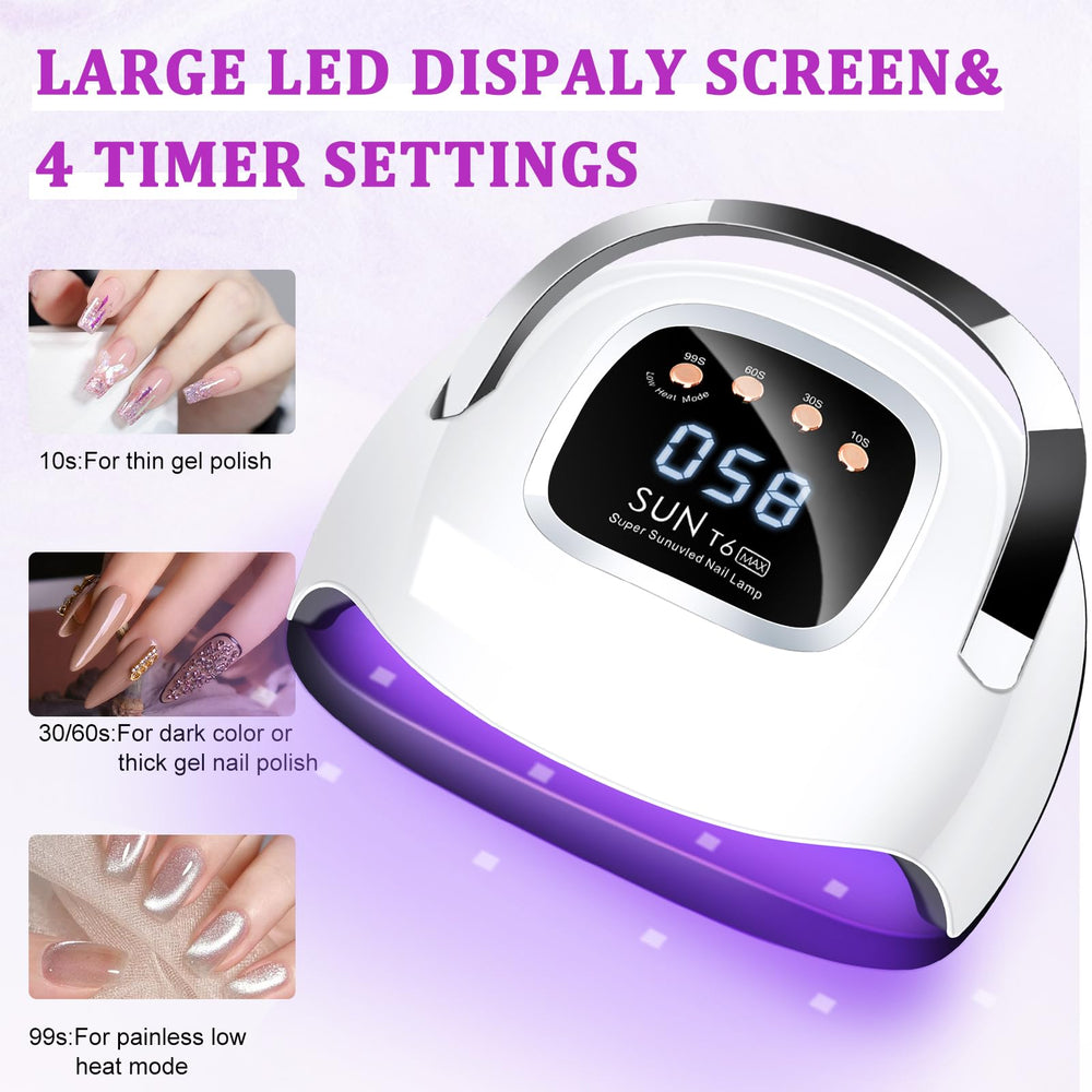 LKE lámpara UV para uñas 72W, iluminación uniforme para resultados consistentes.
