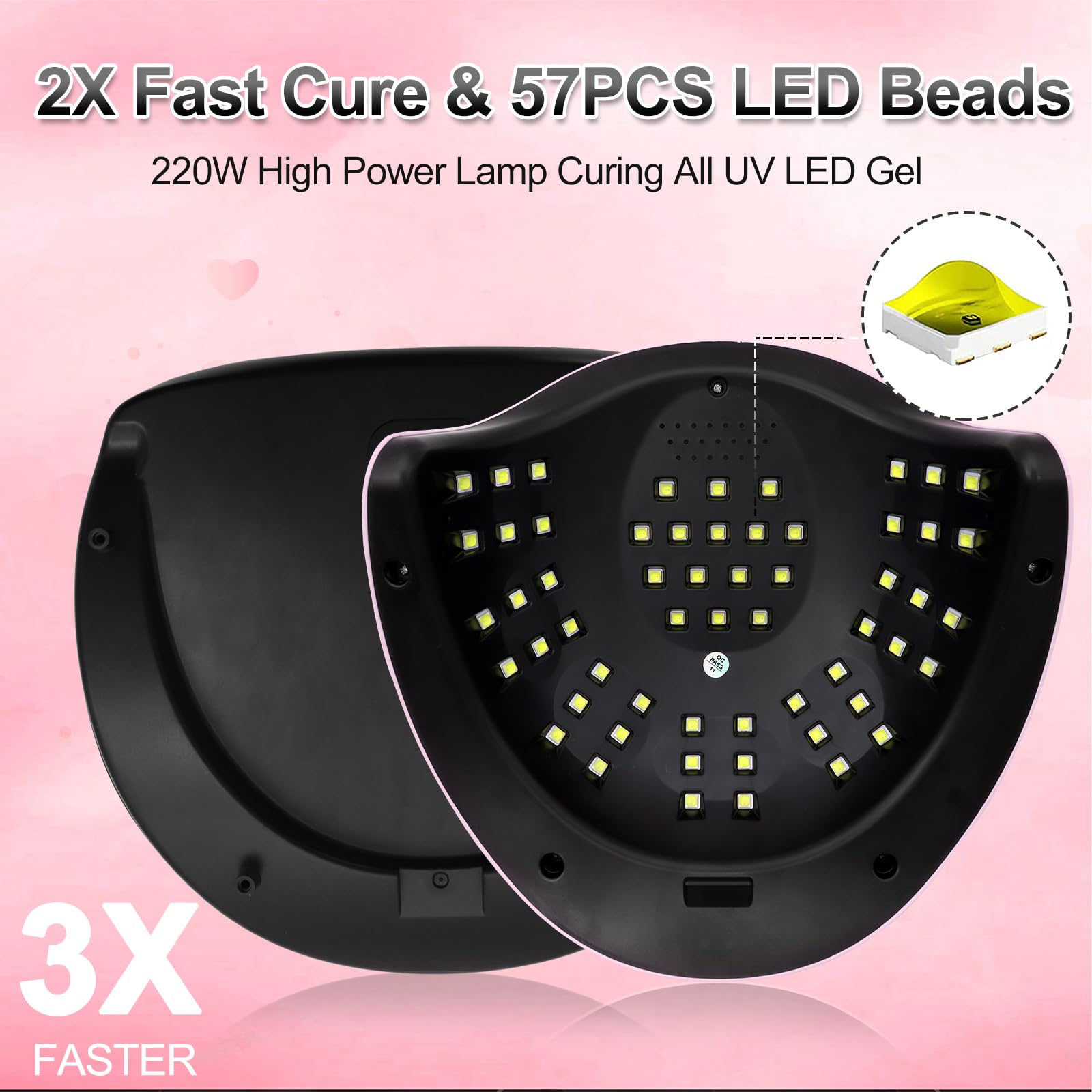 LKE lámpara UV 72W, diodos LED para un curado estable.