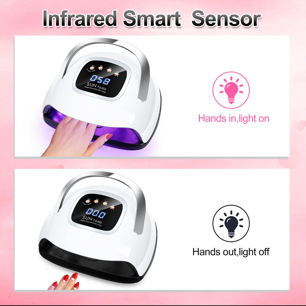 LKE lámpara UV 72W, tres temporizadores para geles y uñas.