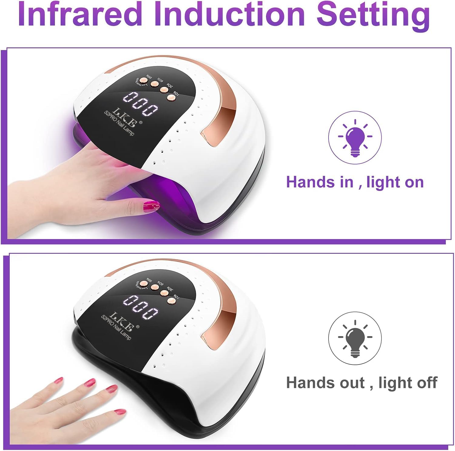 LKE sensor infrarrojo automático para encendido sin manos.