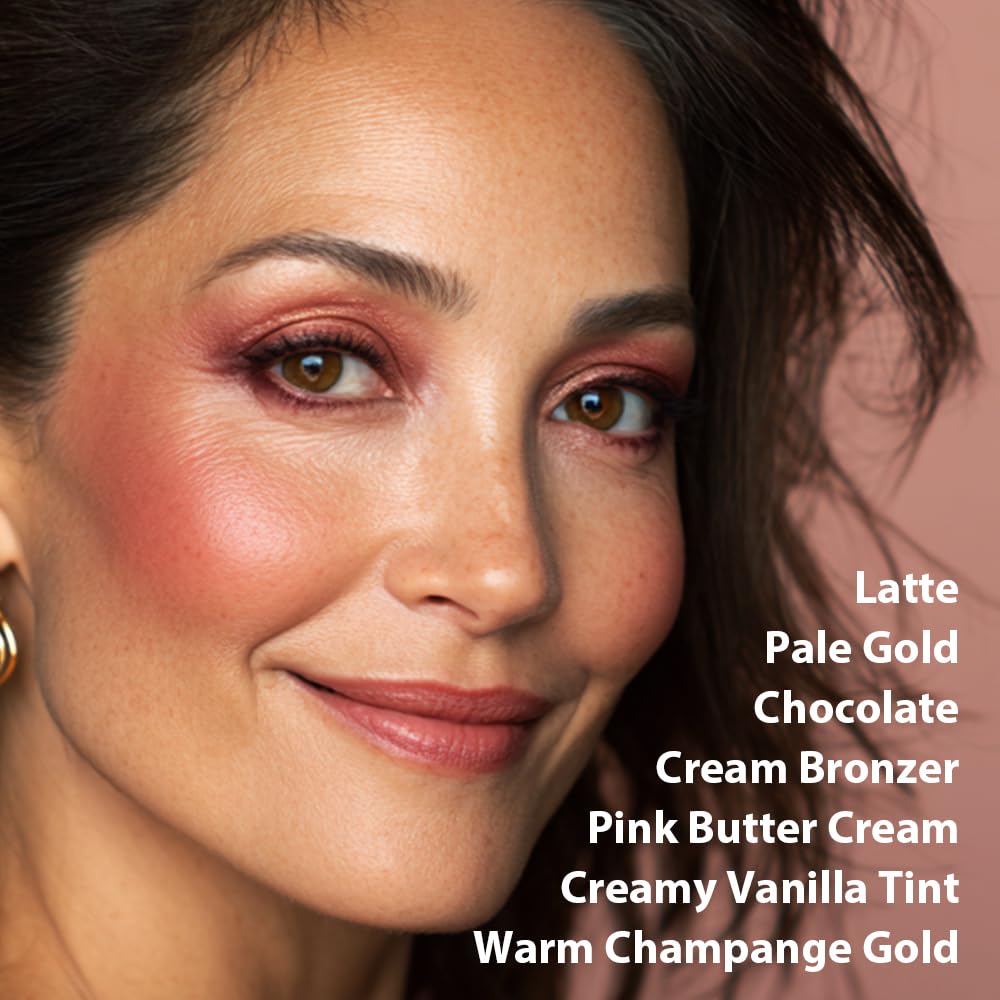 El bronceador cremoso de llásido realza los contornos con tono cálido natural.