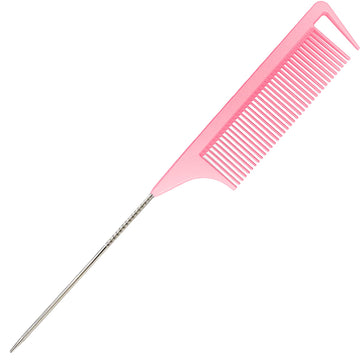 LLTGMV peine cola de rata de 9,3 pulgadas en rosa para seccionar con precisión.