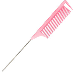 LLTGMV peine cola de rata de 9,3 pulgadas en rosa para seccionar con precisión.