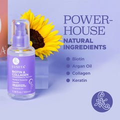 L LUSETA suero antiencrespamiento con aceite de argán, cabello suave y brillante.