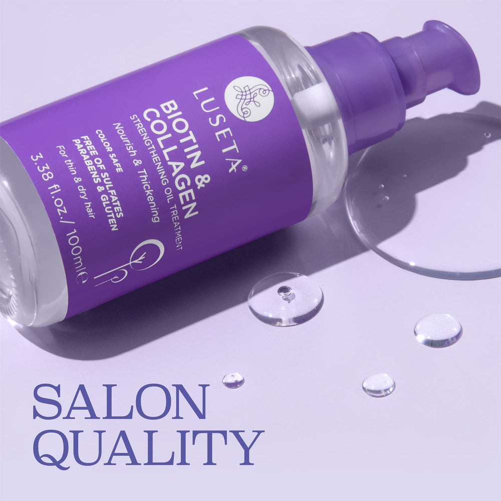 L LUSETA suero biotina y colágeno, barrera protectora para el cabello.