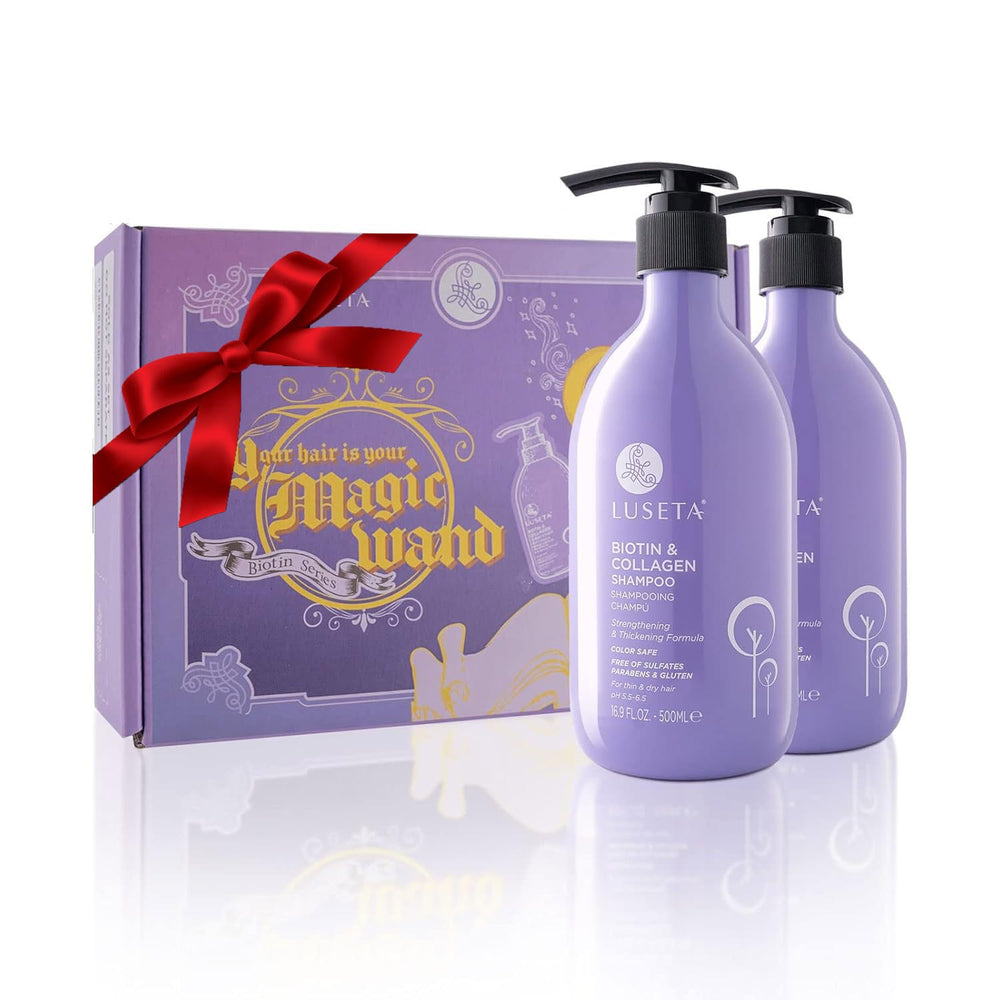 L LUSETA set biotina y colágeno, dúo champú y acondicionador para cabello nutrido.