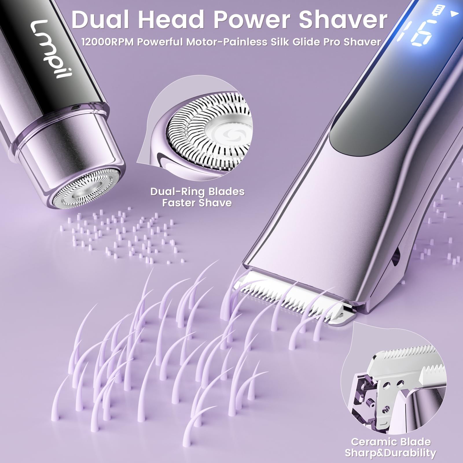 Lmpil afiladora con cuchilla cerámica para piel suave.