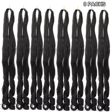 LMZIM Frances Curl Braiding: hebras preestiradas para instalación rápida.