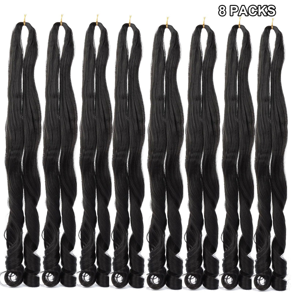 LMZIM Frances Curl Braiding: hebras preestiradas para instalación rápida.