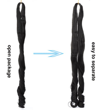 LMZIM Frances Curl extensión: textura suave para peinados de 24 pulgadas.