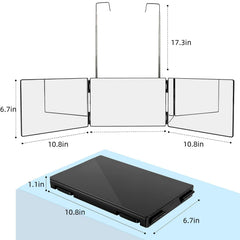 LMZNXCZ Espejo plegable de tres paneles con vidrio real para ver detalles.