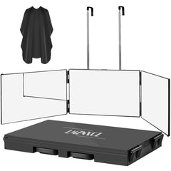LMZNXCZ Espejo triple 360° para cortes de pelo con visión completa de la cabeza.