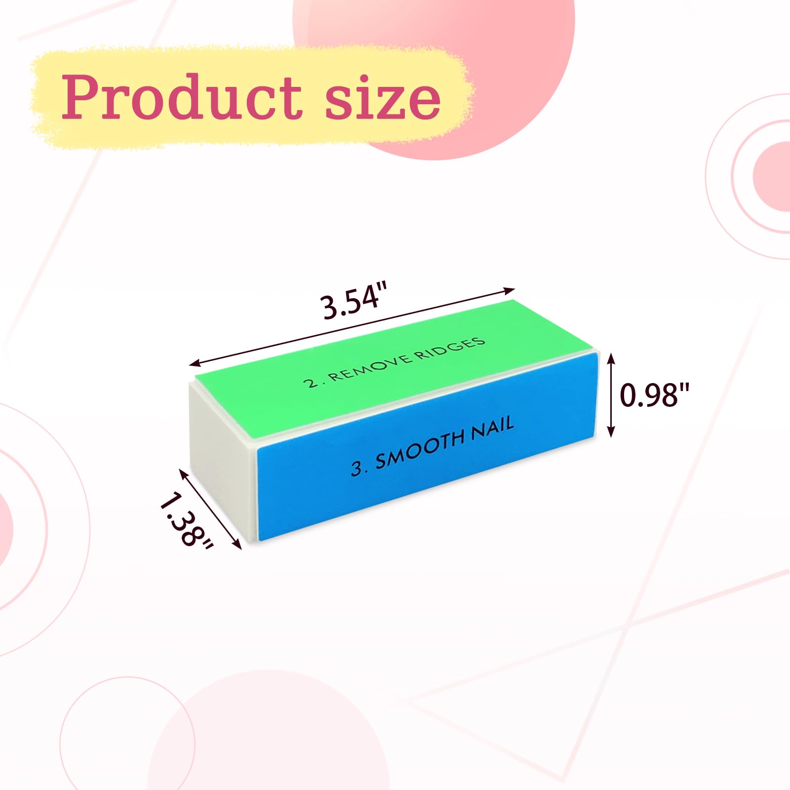 LNAUJS bloque buffer esponja cuadrado grande portátil, perfecto para retoques en casa o de viaje