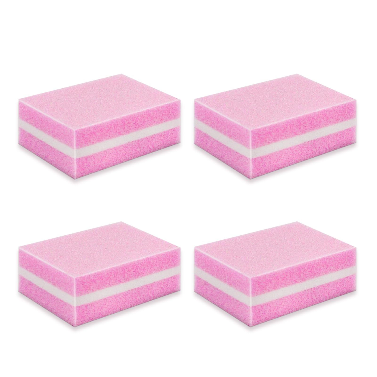 LNAUJS bloque pulidor uñas, vista frontal rosa, suave para uñas naturales