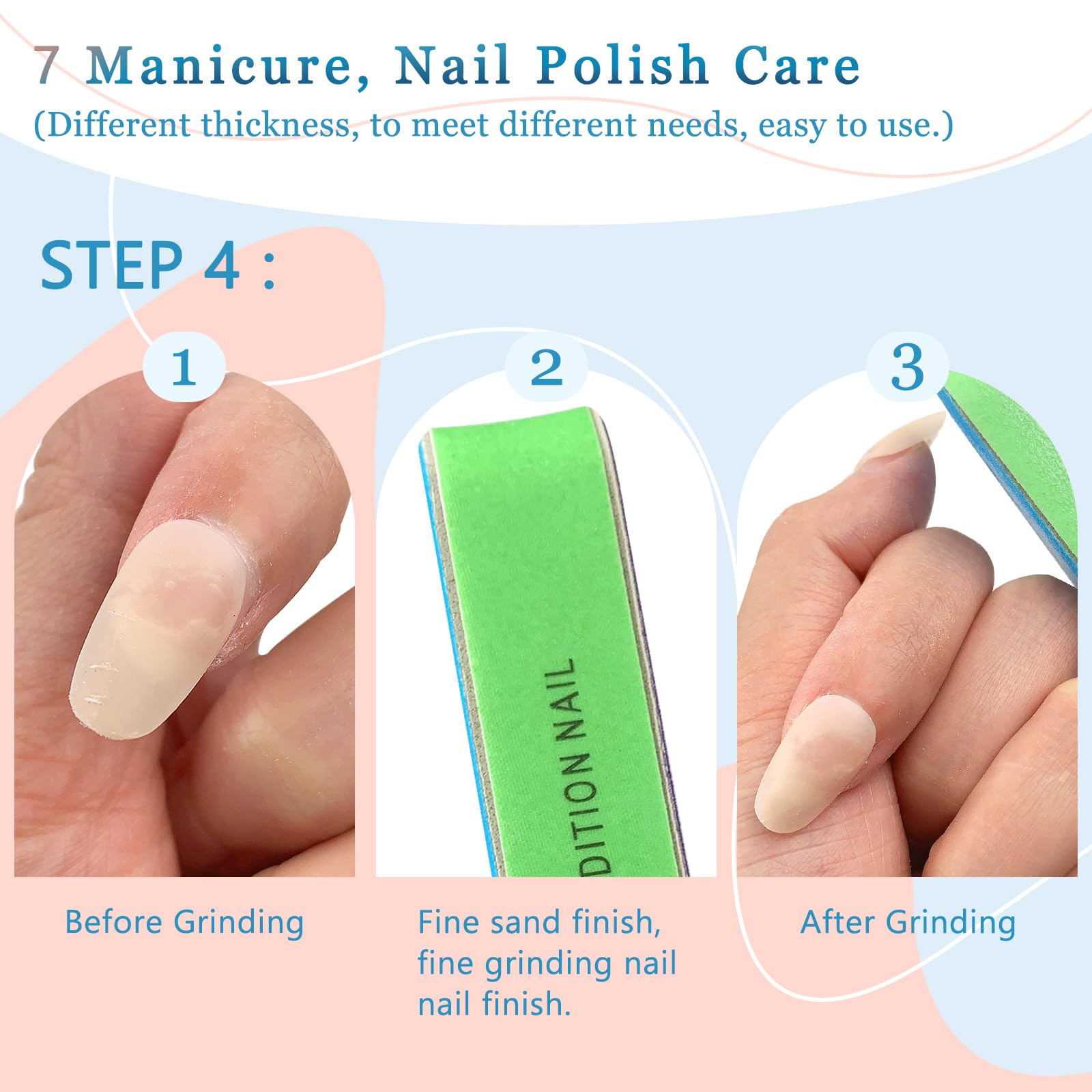 Buffer de uñas LNAUJS con diseño ergonómico para manejo cómodo.