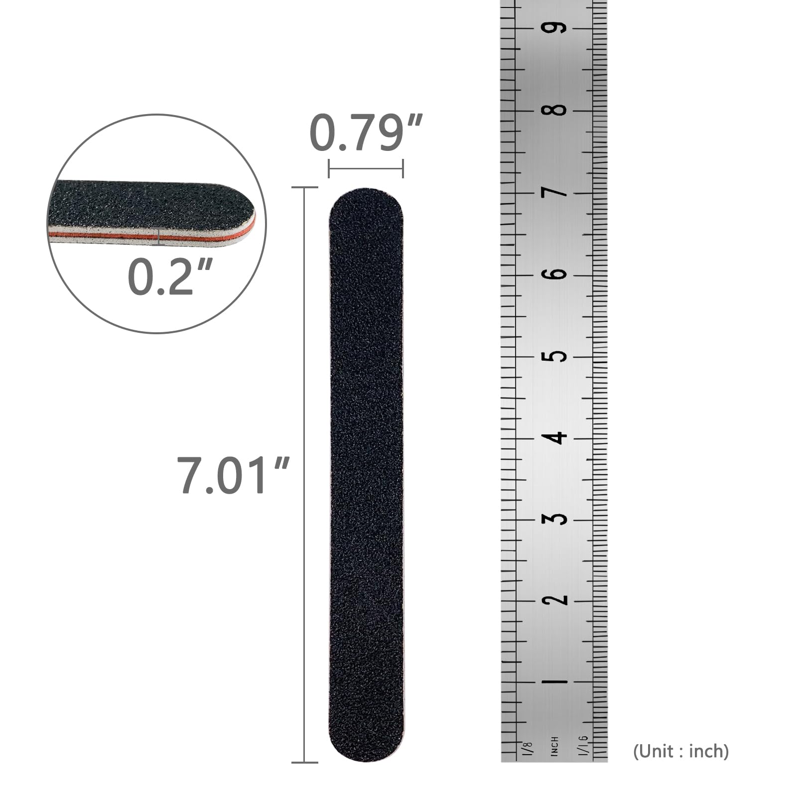 LNAUJS pack 40 limas negras para manicura en casa