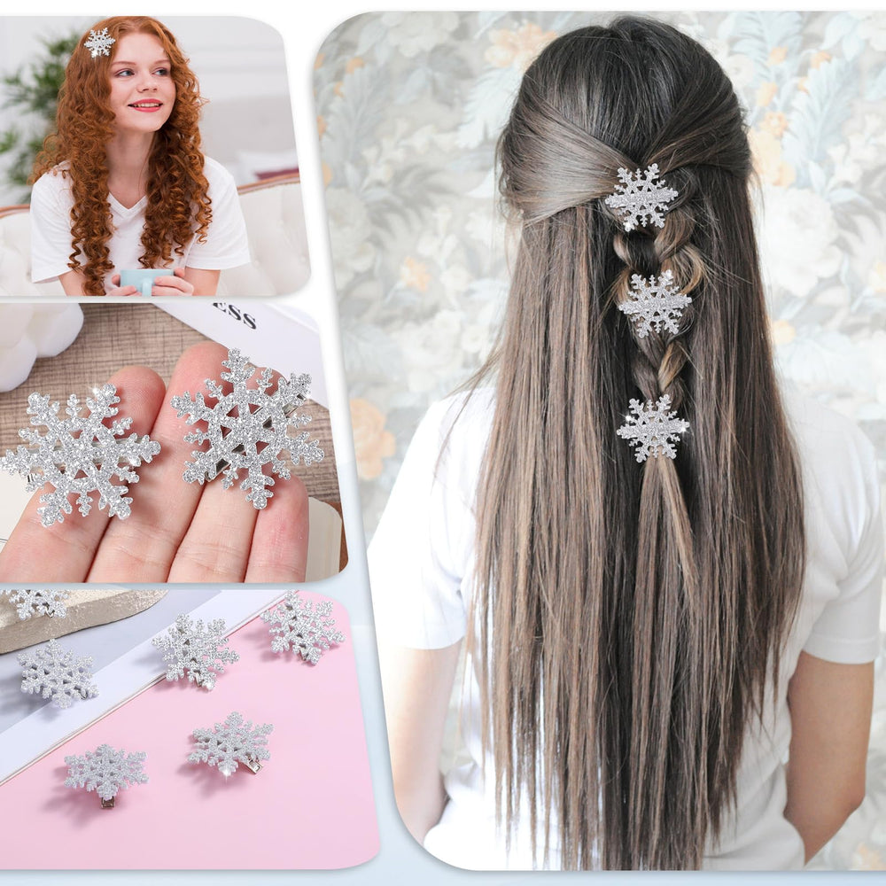 Lnngub regalo accesorios pelo copos de nieve elegante