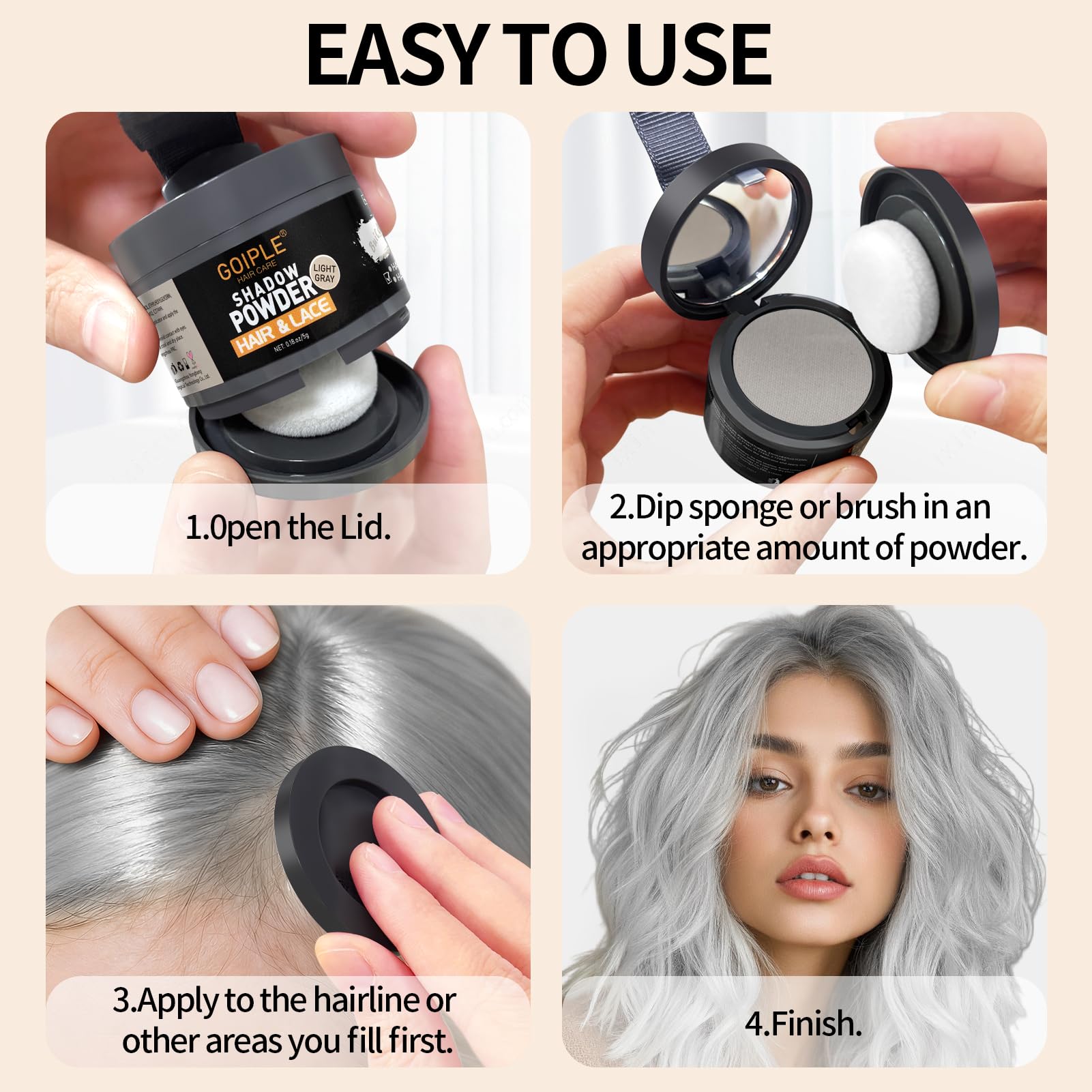 Lockmio Estilo rápido: fija el look cubriendo zonas claras.