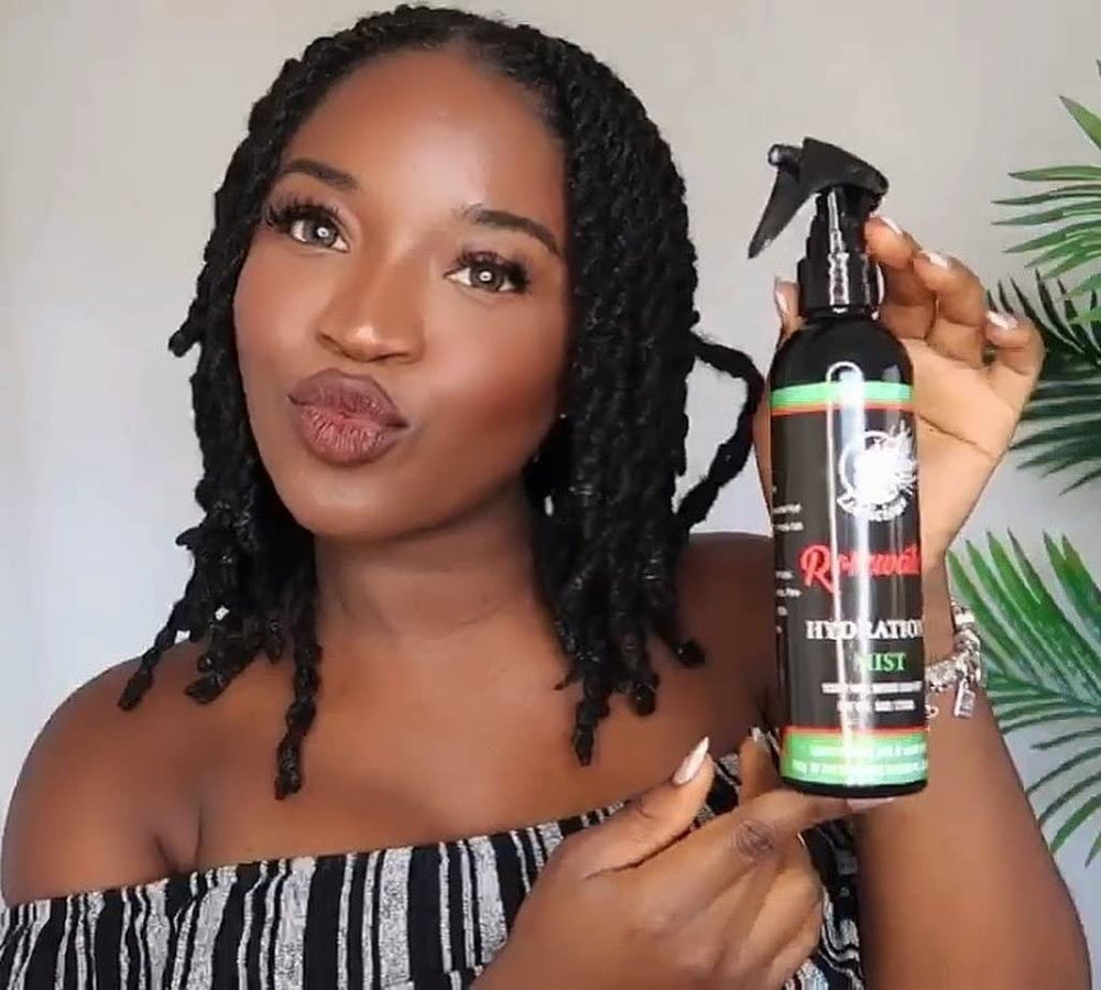 LOCLICIOUS Aceites esenciales para locs: nutrición ligera y brillo natural.