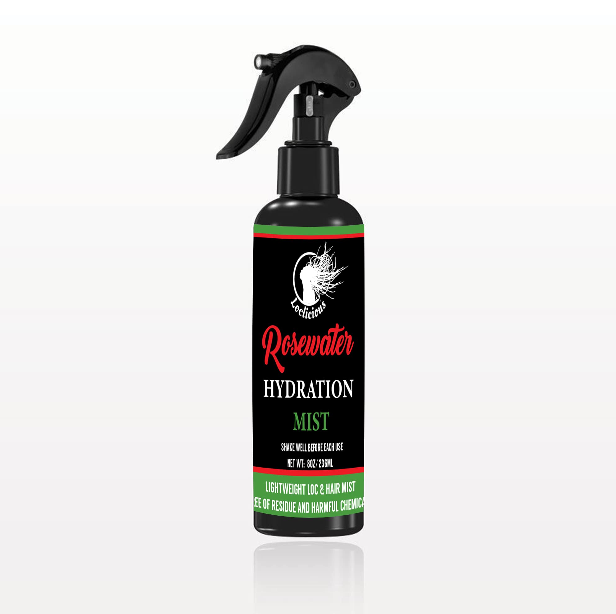 LOCLICIOUS Bruma de rosas para locs, spray ligero para revitalizar el cabello.